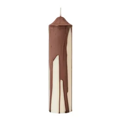 Drip pillar candle, Dark Chocolate, 20 cm