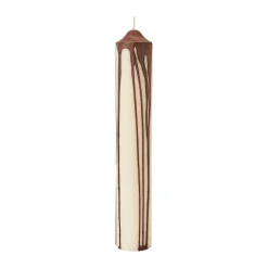 Drip pillar candle, Dark Chocolate, 30 cm