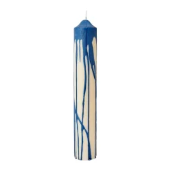 Drip pillar candle, Deep Blue, 30 cm