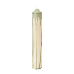 Drip pillar candle, Tea Green, 30 cm