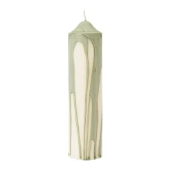 Drip pillar candle, Tea Green, 20 cm