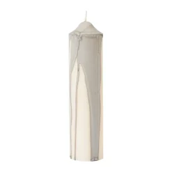 Drip pillar candle, Warm Grey, 20 cm