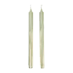 Dryp stearin candle 2-pack, Tea Green