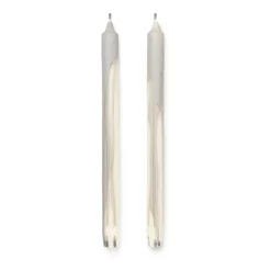 Dryp stearin candle 2-pack, Warm Grey