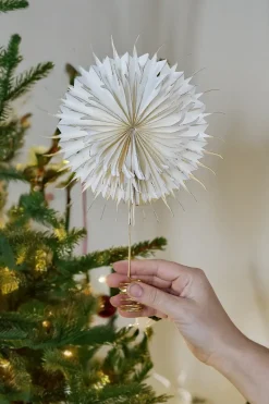 Dusk tree topper star, White, Ø10 cm