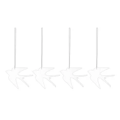 Easter Deco bird Easter decoration 4-pack, White