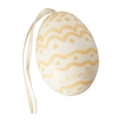 Easter Eggs in Papier Maché Easter ornaments 2-pack, Green-yellow