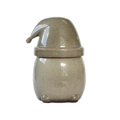 Eating Santa jar with lid large, multi