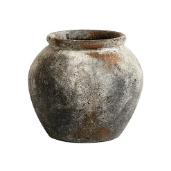 Echo flower pot Ø30 cm h25 cm , rust-grey