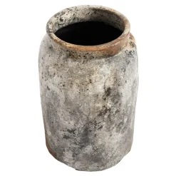 Echo flower pot h40 cm Ø26 cm, Rust-grey