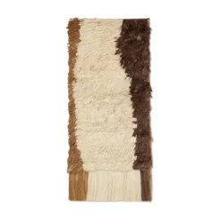 Edge Wall Rug tapestry 50x110 cm, Off-white-Coffee