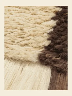 Edge Wall Rug tapestry 50x110 cm, Off-white-Coffee