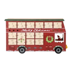 Edward calendar with lighting bus, Red