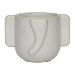 Elephant flowerpot Ø9.6 cm, Off white