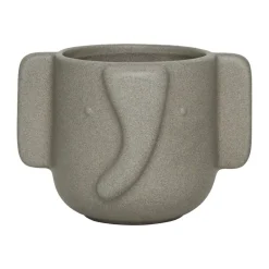 Elephant flowerpot Ø9.6 cm, Stone