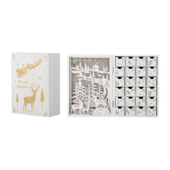 Elimar Advent Calendar with lighting, White