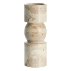 Ellia candle holder 23 cm, Linen