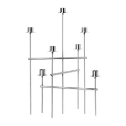 Elysia candlestick, Brushed stainless steel