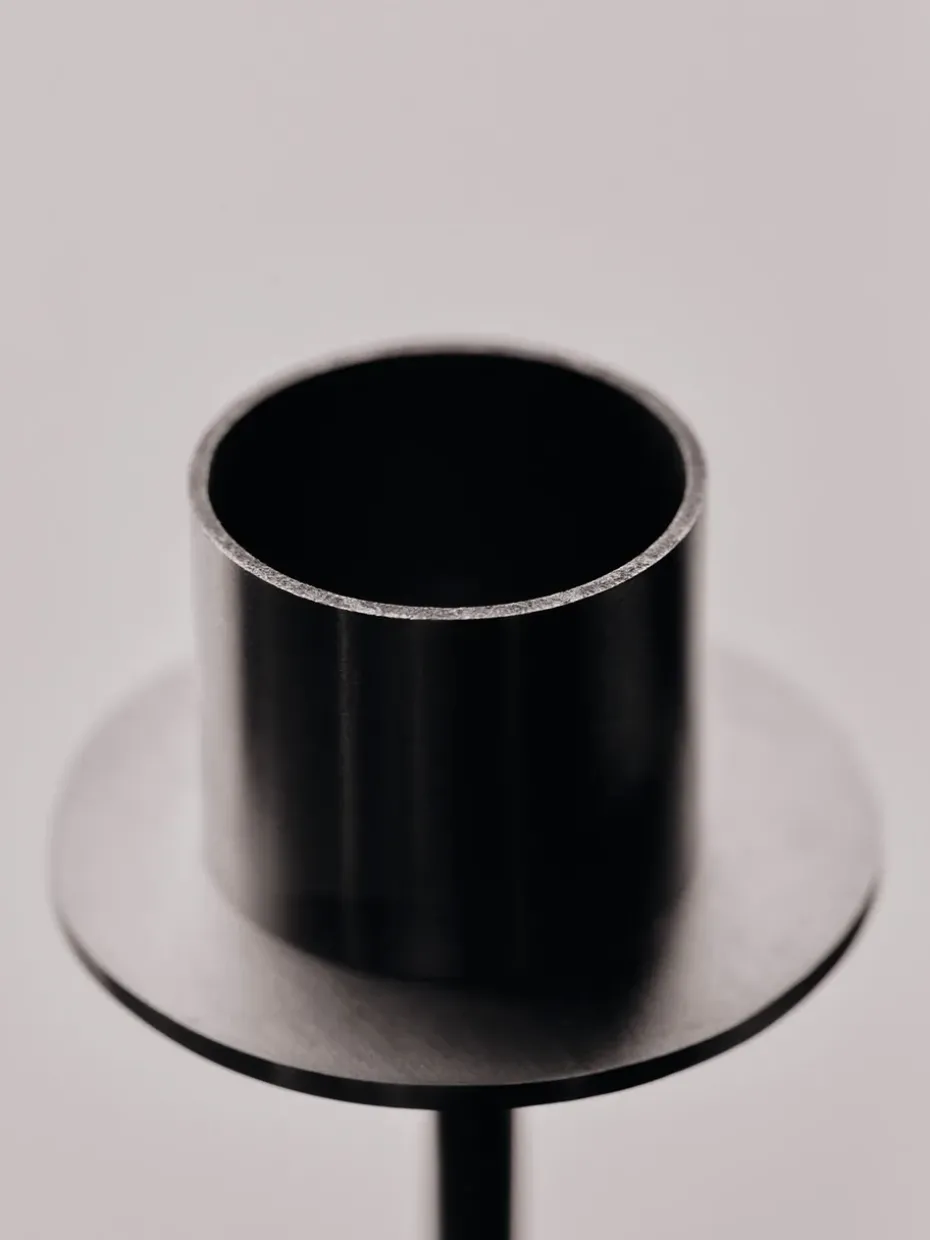 Elysia candlestick, Brushed stainless steel