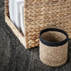 Emil storage basket 3-pack small, nature-black