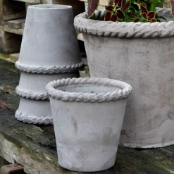 Emilia flower pot 16 cm, Grey