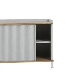 Enfold Low Side table, Black-oak-metal