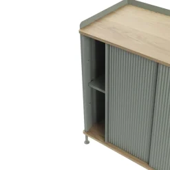 Enfold sideboard low 125x45x63 cm, Oak-Dusty green