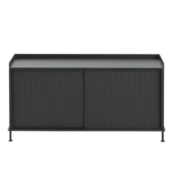 Enfold sideboard low 125x45x63 cm, Black-Black