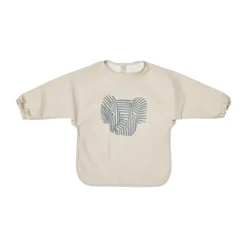 Erik Elephant bib with sleeves, Beige