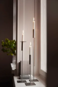 Ernst candle cuff Ø8.3 cm 2-pack, Brushed metal