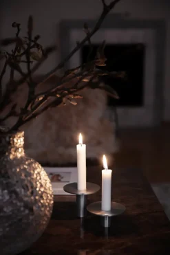 Ernst candle holder brushed aluminum Ø9.2 cm, 7 cm