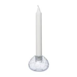 Ernst candle holder glass Ø7.5 cm, Bubbles