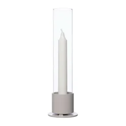 Ernst candle holder glass cylinder Ø7.5 cm, Natural white