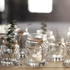 Ernst candle holder H12cm Ø5cm, clear