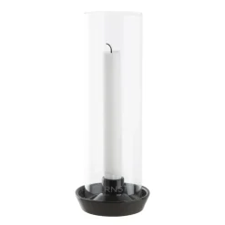 Ernst candle sticks glass cylinder, Dark grey