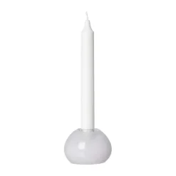 Ernst candlestick glass Ø9 cm, White