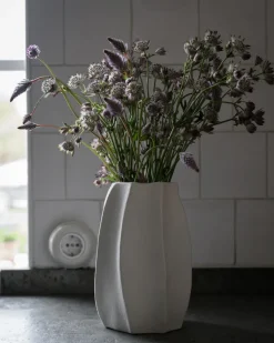 Ernst stoneware vase Ø15x23 cm, Natural white