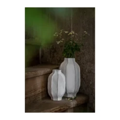 Ernst stoneware vase Ø18x30 cm, Natural white