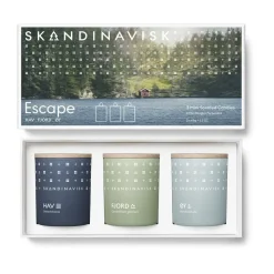 ESCAPE mini scented candle gift set 3 pieces, 65 g