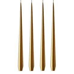 ester & erik candle 32 cm 4-pack metalic, Gold