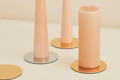 ester & erik candle plate Ø12 cm matte, gold