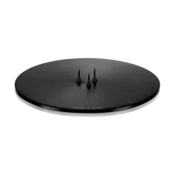 ester & erik candle plate Ø12 cm matte, black