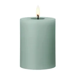 ester & erik pillar candle LED, 67 Jade stone, 10 cm