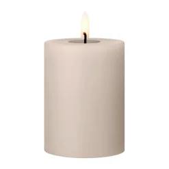 ester & erik pillar candle LED, 22 Linen Grey, 10 cm