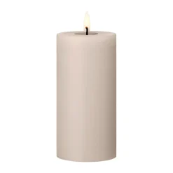 ester & erik pillar candle LED, 22 Linen Grey, 15 cm