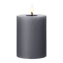 ester & erik pillar candle LED, 74 Dark Slate, 10 cm