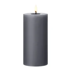 ester & erik pillar candle LED, 74 Dark Slate, 15 cm