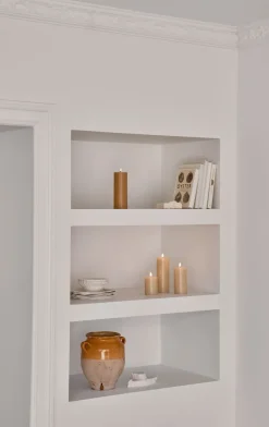 ester & erik pillar candle LED, 14 Pale ginger, 10 cm