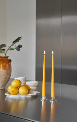 ester & erik taper candle LED 2-pack, 85 Mango , 30 cm