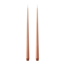 ester & erik taper candle LED 2-pack, 20 Rosy caramel, 40 cm